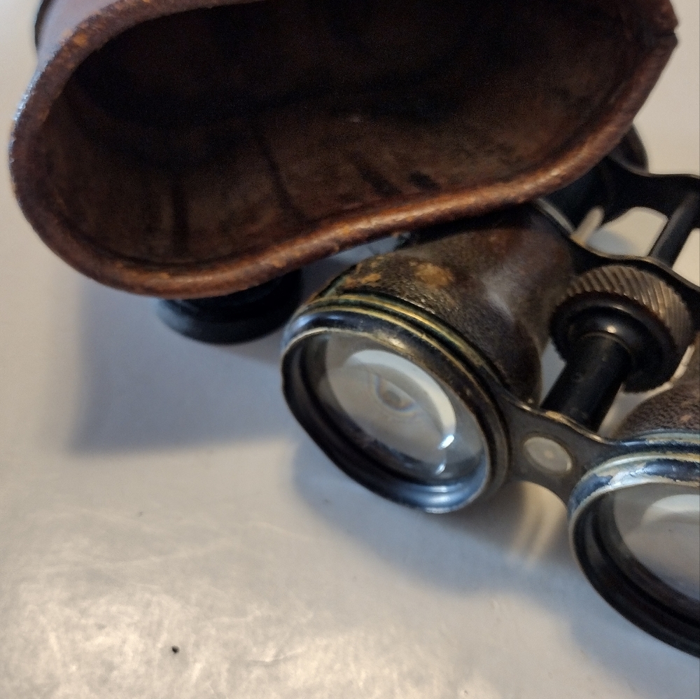 Vintage Pebble Leather Opera/Theater  Lenses Glasses Binoculars - Picture 3 of 10